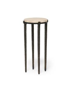 Como Drink Table - Raw Travertine