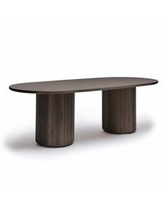 Laurel Oval Dining Table - Mocha