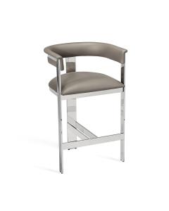 Darcy Counter Stool - Grey/ Nickel