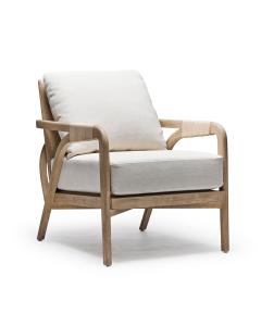 DELRAY LOUNGE CHAIR - WHITE CERUSE