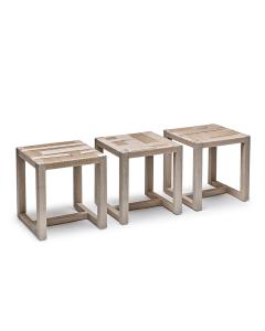Venice Square Stools  - Champagne