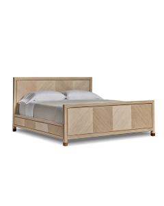 Jensen King Bed - Whitewash