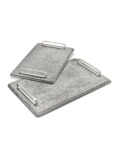 Audrina Trays - Natural Hide