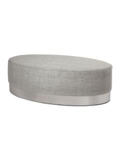 Doutzen Oval Ottoman Nickel
